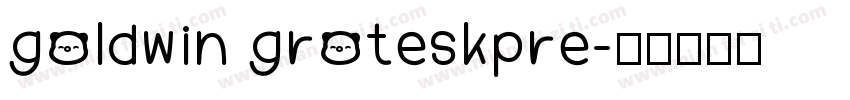 goldwin groteskpre字体转换